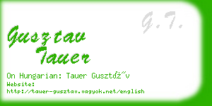 gusztav tauer business card